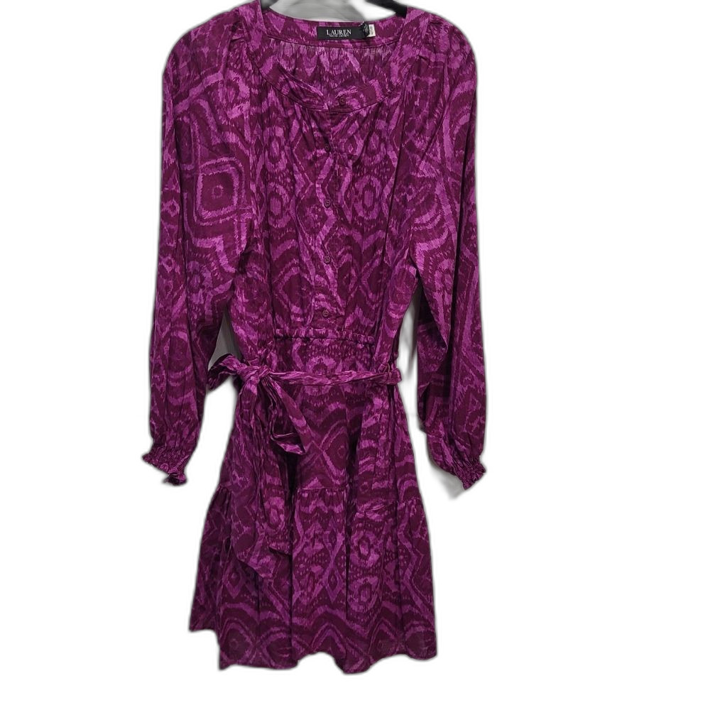 NEW Ralph Lauren Plum Dress Long Sleeved  Size 4